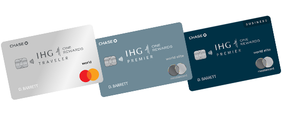 IHG One Rewards Traveler Credit Card. IHG One Rewards Premier Credit Card. IHG One Rewards Premier Business Credit Card.