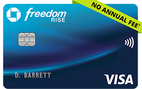 Clickable card art links to Chase Freedom Rise(Registered Trademark) credit card product page