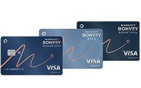 Marriott Bonvoy Boundless(Registered Trademark) credit card. Marriott Bonvoy Bold(Registered Trademark) credit card. Marriott Bonvoy Bountiful(Trademark) credit card.