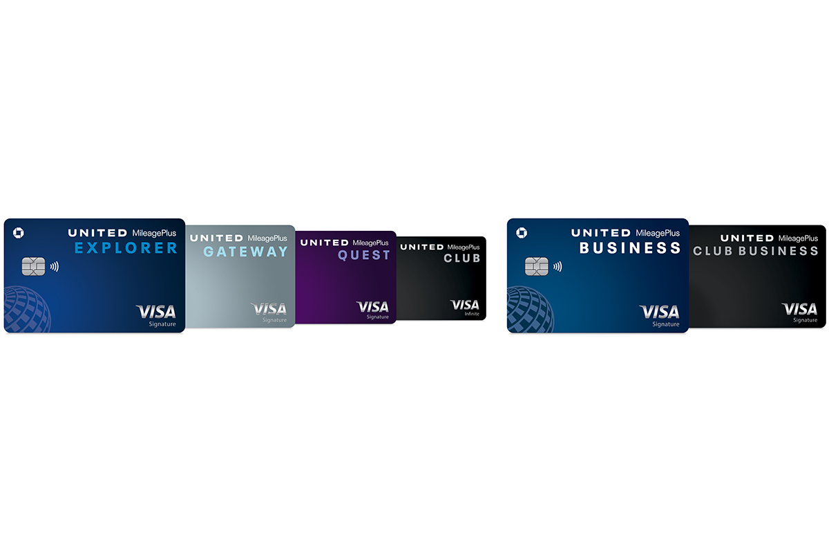 United (Service Mark) Explorer Card, United Gateway (Service Mark) Card, United Quest (Service Mark) Card, United Club (Service Mark) Infinite Card, United (Service Mark) Business Card, United Club (Service Mark) Business Card